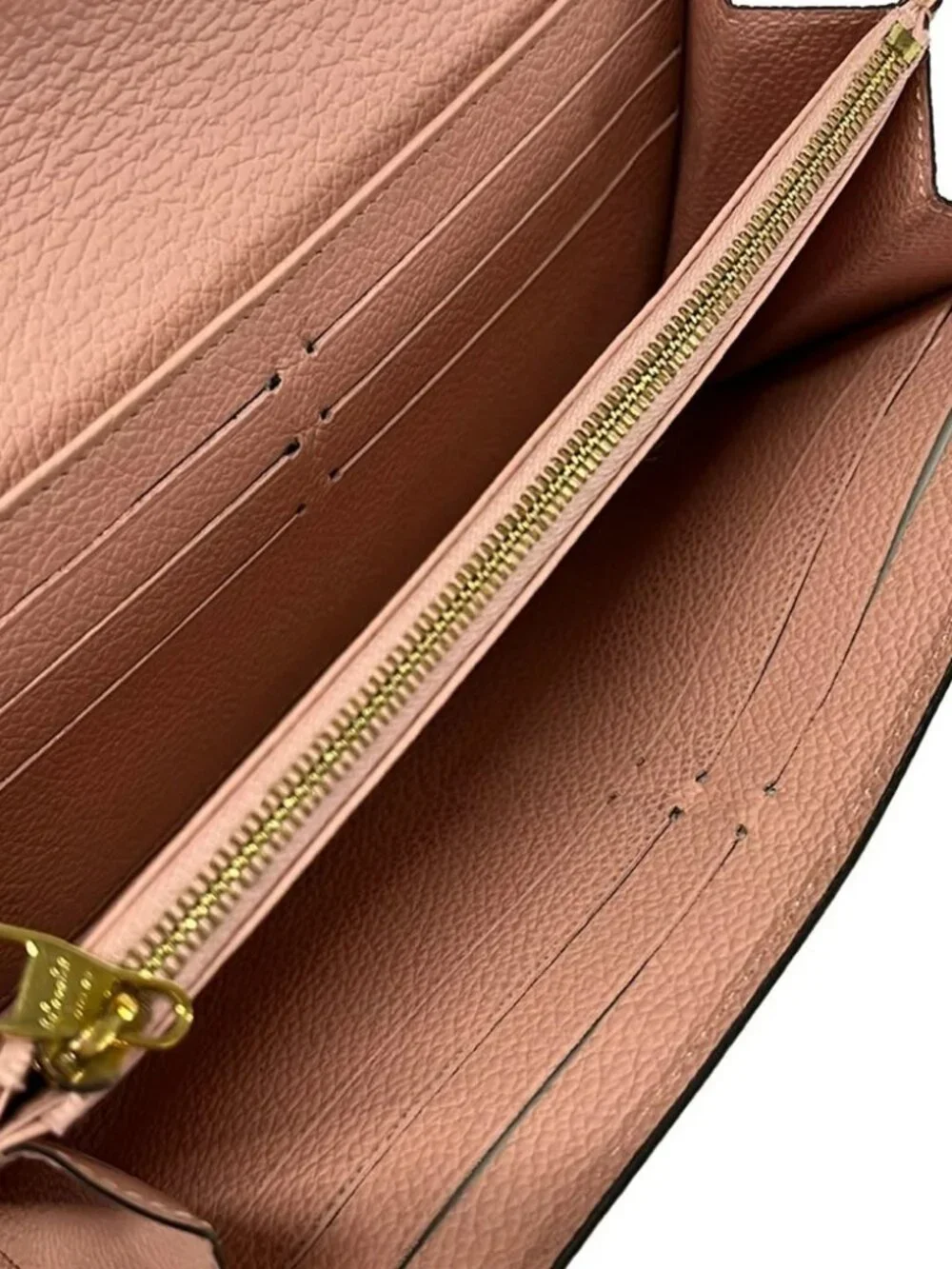 LOUIS VUITTON Portefeuille Sara M61291 Rose Ballerine Monogram Empreinte CA2148